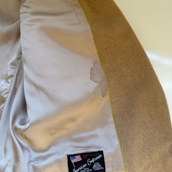 Vintage Wool Blazer Camel Size Medium Lined Classic Academia Old Money Preppy - Picture 11 of 11